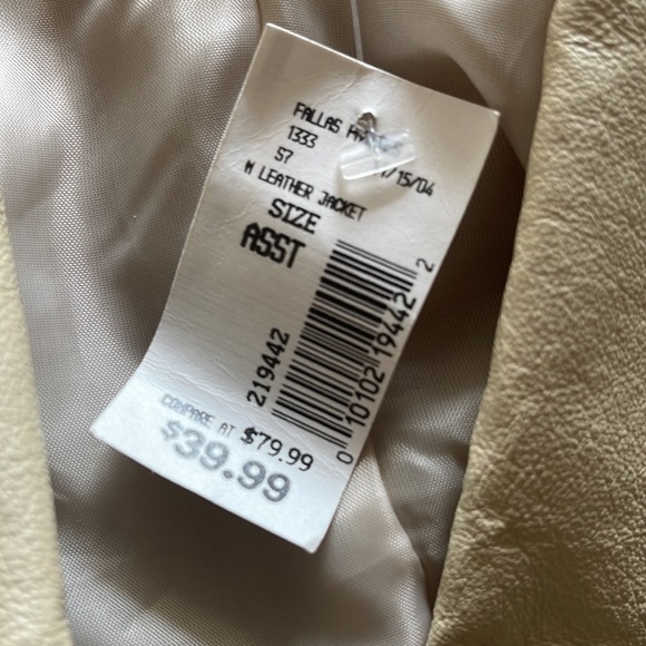 Scorpio color blocked tan and mustard leather jacket - Picture 5 of 8